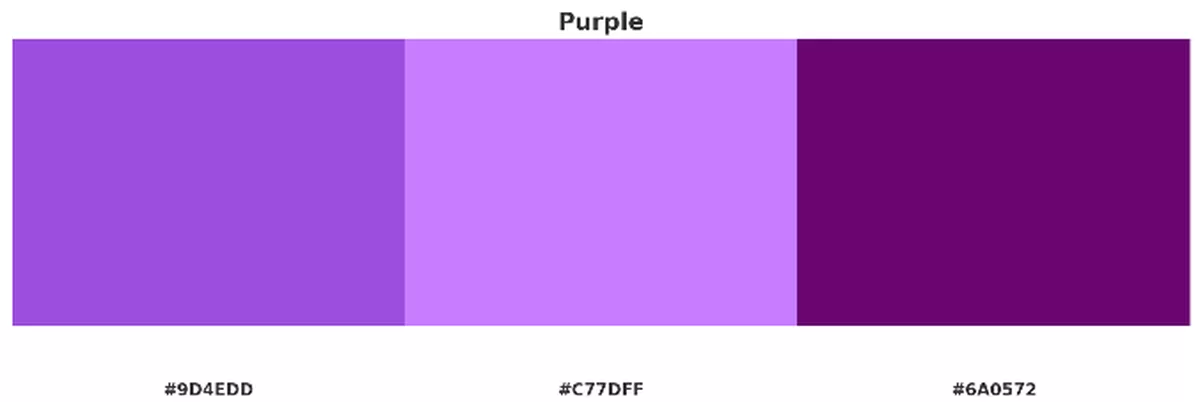 Purple colour palette